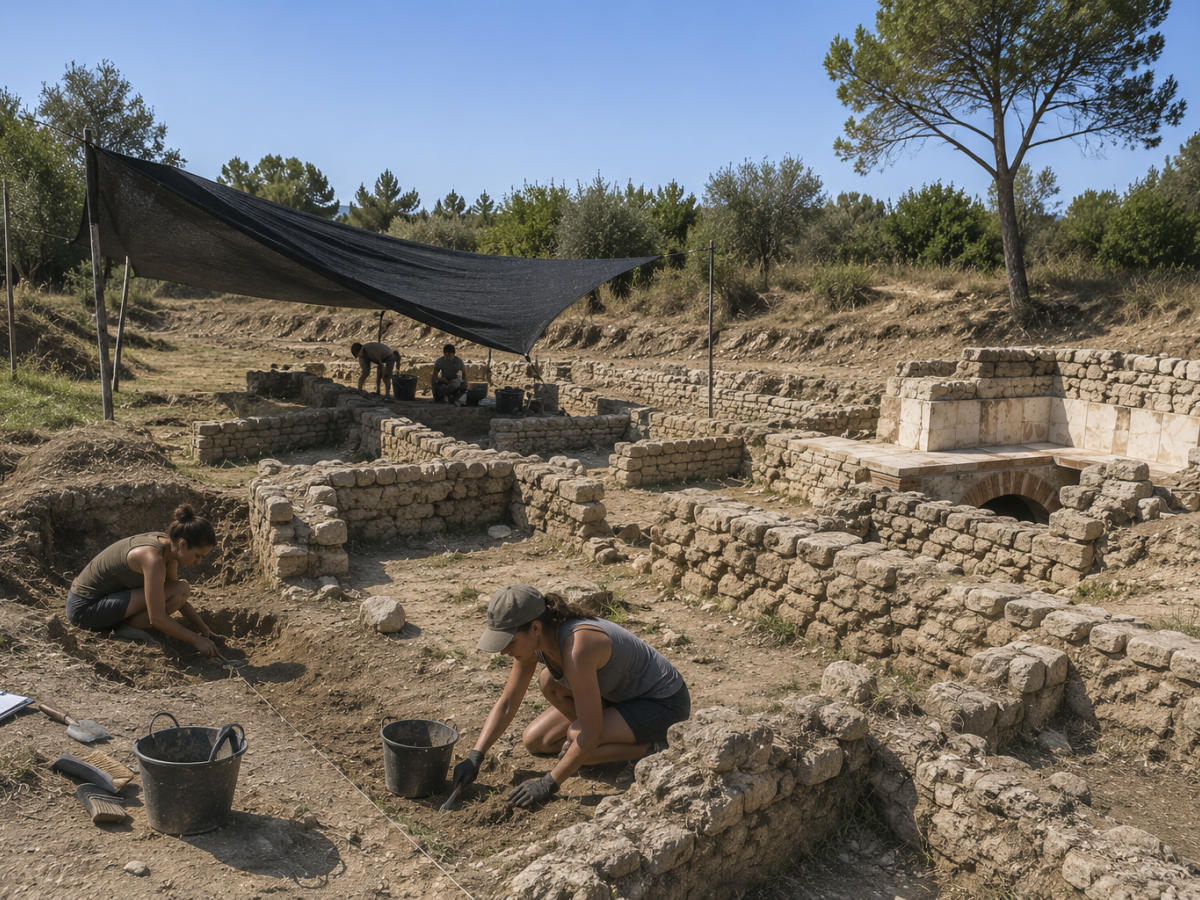 Excavación en la Villa Romana