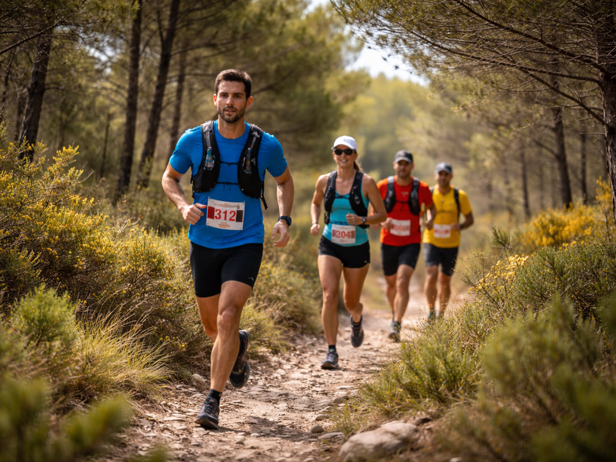 Corredores en el trail