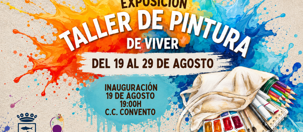Cartel expo taller pintura